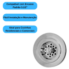 Válvula Para Pia Americana 3.1/2" Em Abs Cromado | Utilimix